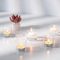 NUPTIO Glass Votive Candle Holders: Set of 12 Clear Tea Light Holders - Mini Floating Candleholders for Home Christmas Thanksgiving Party Table Centerpieces Decor (1.8 x 1.57 inch)