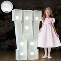 Marquee Letters 3 Feet Tall Large Light Up Letters Baby Shower Decorations Wedding Engagement Proposal White Party Decorations Marry Me Sign Big Cardboard Backdrop W