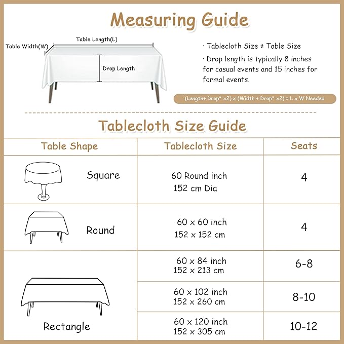 MYSKY HOME Table Cloth 60x84 in Rectangle Table, Heavy Duty Cotton Tassel Linen Look Waterproof Tablecloths Farmhouse Tablecloth, Wrinkle Free Table Cover with Beige Tassels for Kitchen Dining, Party