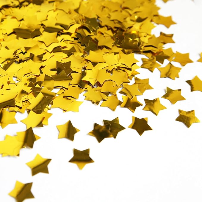 Gold Star Confetti,Foil Glitter Table Confetti,Sparkling for Party Decorations(1.76 OZ)