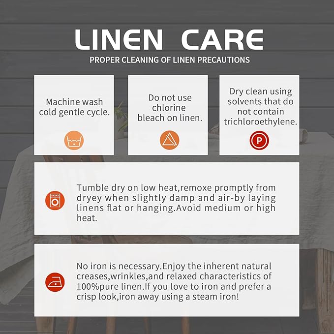 EVERLY 100% Pure Linen Rectangle Tablecloths 60x144Inches for Dining, Buffet Parties, Picnic,Events, Weddings and Restaurants, Decorative Halloween, Thanksgiving Machine Washable Tablecloths-White