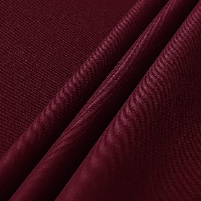 sancua 2 Pack Round Tablecloth 70 Inch Burgundy, Stain and Wrinkle Resistant Table Cloth - Washable Polyester Table Cover for Dining Tables, Buffet Parties and Camping