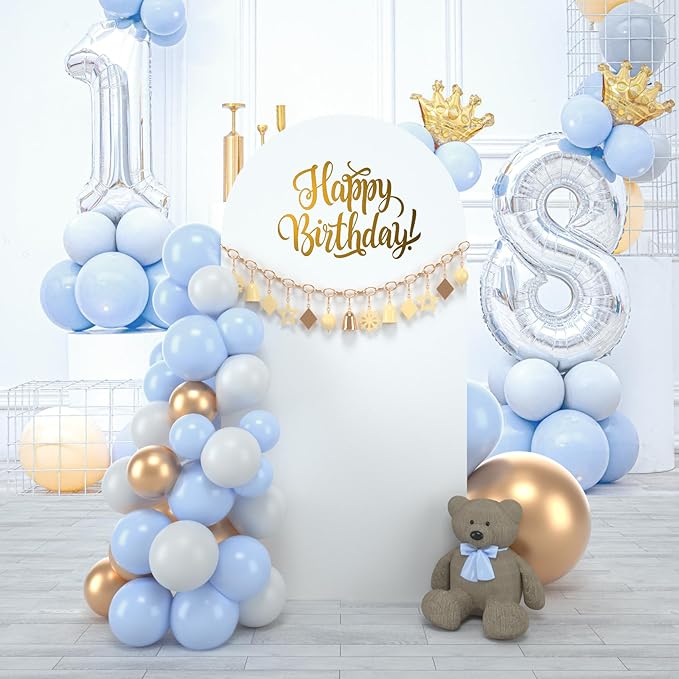 bricia Wedding Arch Backdrop Stand Cover, 5FT Double Sided Stretchy Arch Cover Fitted Wedding Birthday Party Banquet Decoration (White 60''Lx25.2''W)
