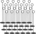 Urban Deco 24PK Table Number Holders Place Card Holders 12 Inch Table Card Holders Steel Card Holders for Photos, Food Signs, Memo Notes, Weddings, Restaurants, Birthdays (Black 24PK)