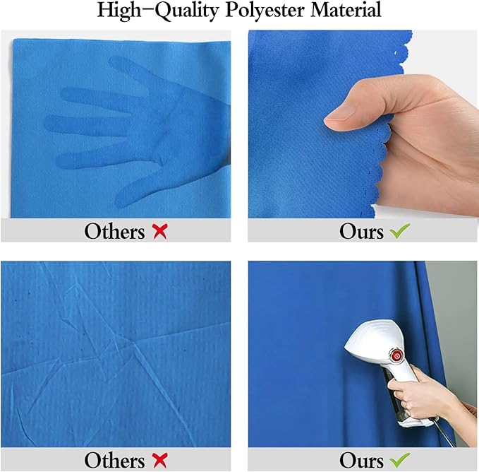 10x10FT Royal Blue Screen Backdrop for Photography, Solid Blue Photo Background for Party Portrait Photoshoots Booth Video Studio