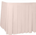 Ultimate Textile Pleat Polyester Fabric Table Skirt - Machine Washable Flame Resistant with Clips for Events, Weddings & Trade Shows, Cut & Sewn in Paterson, NJ - Ice Peach, 21' Box Pleat