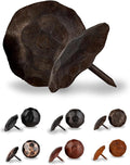 50 Pack 1.5" Round Head Iron Clavos Decorative Nails – Unfinished – Handmade Rustic Round Fasteners for Farmhouse Shutters, Faux Wood Beams, Barn Doors, Shutters, Gates – Ornamental Wood Accent