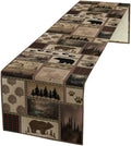 Retro Rusticd Cabin Table Runner Bear Country Farmhouse Vintage Lodge Table Runner for Party Dinner Festival Bedroom Living Room Kitchen 13x90 Inch