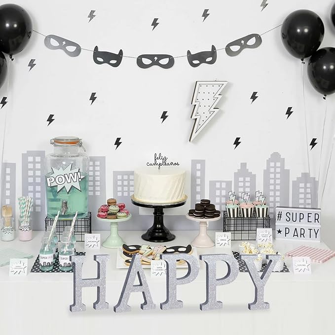 TONIFUL 8 Inch Silver Glitter Letter P Table Centerpiece A-Z Silver Birthday Party Decorations,Silver Alphabet P for Birthday,Chrismas,Graduation,Bridal Shower,Wedding,Anniversary Party Supplies