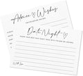 Advice & Wishes Card Set - Minimalism White - 15 Advice & Wishes Cards & 15 Date Night Cards Cards For New Couple, Newlyweds, Engagement, Wedding Party Favor & Supplies - B01