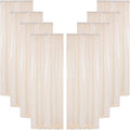 ShinyBeauty Ivory Backdrop 2FTx8FT Sequin Curtains 8 Pieces Photo Backdrops Glitter Photograph Background Beige Curtain Panles for Birthday/Baby Shower/Prom Decorations