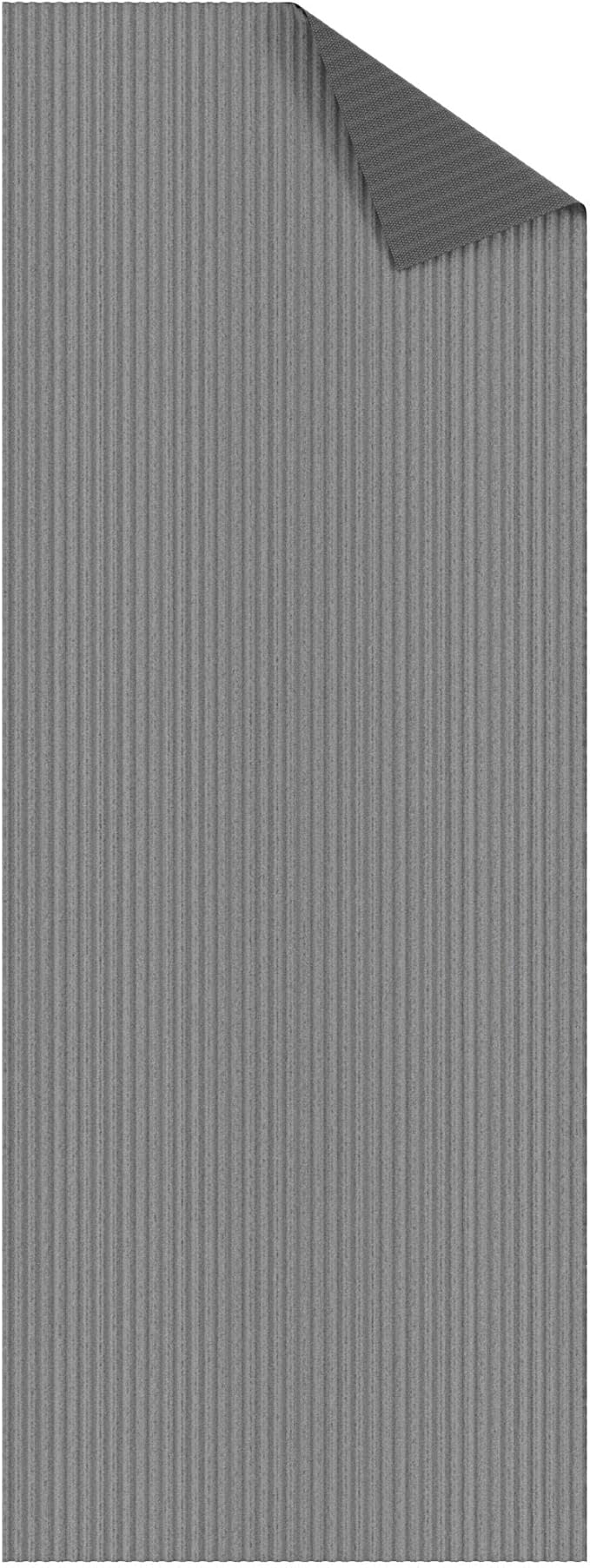 Ottomanson 2' x 10' Hallway Runner with Scraper Pile Extra Durable Non-Slip Rug Mat for Indoor & Outdoor Use - Ideal for Kitchen, Entryway, Patio & Garage - High-Traffic Carpet, Gray