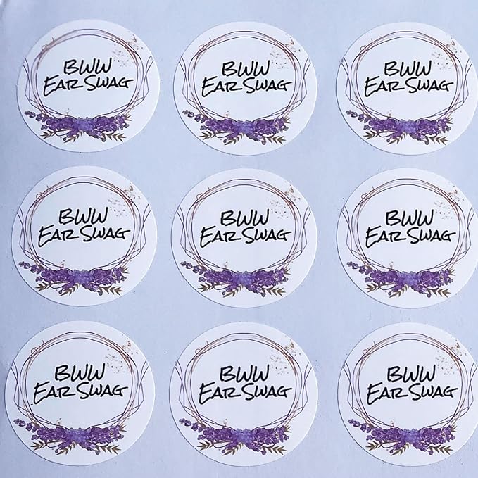 Custom Stickers for Weddings, Birthdays & Businesses - Personalized Labels with Your Logo - Waterproof, Fade and Heat Resistant - Pack of 100-1000 (Wreath N, 3 Inch)