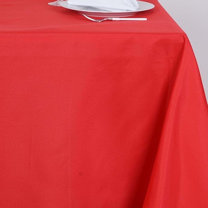Efavormart 70" Square Linens RED Wholesale Linens Polyester Square Linen Tablecloth for Wedding Banquet Party Restaurant