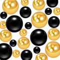 300Pcs Vase Filler Black and Golden Yellow No Hole Faux Pearl Beads for Vase Filling Decorations, Candle Centerpieces, Wedding Centerpieces, Home Party Decor (8/14/20mm)