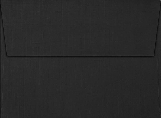 LUXPaper A7 Invitation Envelopes | Peel & Press | 5 1/4" x 7 1/4" | Black Linen | 80lb. Text | 250 Qty