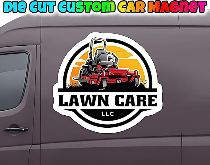 Personalized Car Magnet Sign | Customized Logo for Your Car Van Truck | Advertise Your Business | Professionally Printed | Photo Text