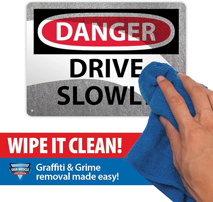 Custom OSHA Style Danger Sign 7" x 10" Plastic Sign, Customizable "Your Text Here", by AccuformNMC Made in USA