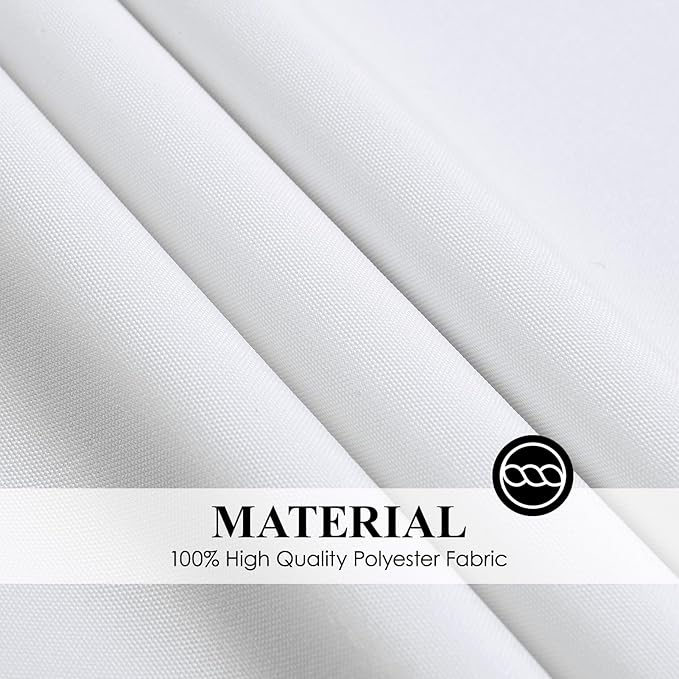Round Tablecloth 132 Inch 10 Pack White Tablecloths Washable Decorative Linen Polyester Table Clothes Cover for Dining Table Banquets Buffet Parties and Wedding