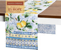 Maison d' Hermine Table Runner 100% Cotton Double Layer Table Runners 72 inches Long Decorative for Home Kitchen Dining Party Baby Shower Wedding Bridal Shower Spring Summer (Citrus, 14.50" x 72")