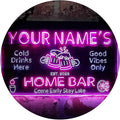 ADVPRO Personalized Your Name Custom Home Bar Beer Established Year Dual Color LED Neon Sign White & Purple 24 x 16 Inches st6s64-p1-tm-wp