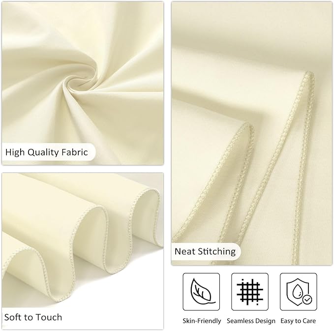 8 Pack Beige Tablecloth 60 x 102 Inch Rectangular Tablecloths for 6 Foot Rectangle Tables, Wrinkle Resistant Beige Table Cloth Washable Polyester Fabric for Buffet Wedding Party Banquet