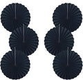 Black Party Decorations,Halloween Decor Events Accessories,Black Birthday Decorations,Anniversary Decorations for Party,Birthday Decorations for Men 16in Hanging Paper Fans 30 Color DIY Set(Black)