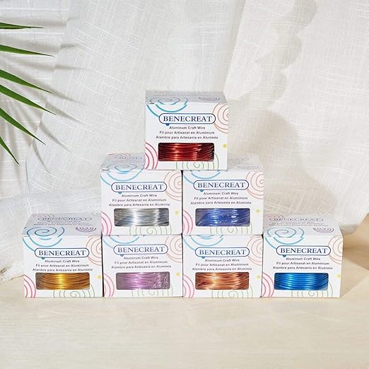 BENECREAT 17 Gauge Jewelry Craft Aluminum Wire 380 Feet Bendable Metal Sculpting Wire for Craft Floral Model Skeleton Making, Copper Tone