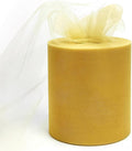 6" x 200 Yards Aztec Gold Tulle Fabric Rolls, Yellow Ochre Spool Tulle Ribbon for DIY Tutu Skirt Wedding Decoration Baby Shower Birthday Party Backdrop Christmas Gift Wrapping Bow Craft Supplies
