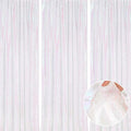 Backdrop Curtains Iridescent Sequin Fabric 3 Pieces 2ftx8ft Glitter Fabric for Party Photography Backgrounds