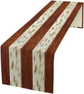 Cow Patchwork Print Table Runner, Brown Country Farm Animal Fur Skin Farm Safari Wildlife Pattern Table Runner for Dinner Dinning Home Kitchen Living Room Party Holidays Setting, 13x120 Inch