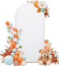 Wedding Arch Cover Spandex Arch Backdrop Cover 6.6FT Arch Stand Cover Arch Covers Stretchy Backdrop for Birthday Party Decoration Baby Shower Banquet Ceremony（White, Cover Only）