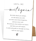 Until We Meet Again,Wedding Memorial Sign, 8x11 White Minimalist Style Memorial Table Sign for Wedding, Wedding Decorations, Wedding Table Decor, Memorial Gifts For Loss of Loved One -3