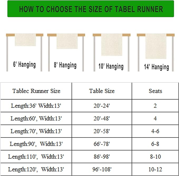 Vintage Bird Flower Table Runner Seasonal Spring Summer Garden Plants Farmhouse Country Kitchen Dinner Runner Dining Table Decoration for Home Party Holiday 13"x120"