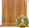 10 x 10 Feet Brown Backdrop Curtain for Partie, Background Curtains for Photoshoot, Birthday, Wedding, Halloween, Thanksgiving, Christmas Day, New Year Party Decorations 5Ft x 10Ft, 2 Panels