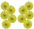Yellow Party Decorations,Paper Decorations for Party,Lemon Decorations Party Paper Fans Bulk 8in,Anniversary Decorations for Part 30 Color DIY Set （Lemon Yellow）