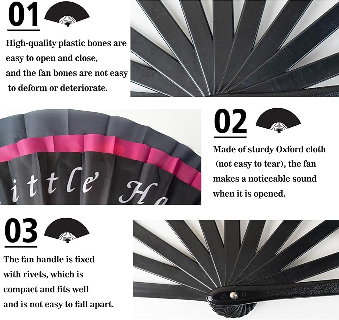 Custom Fans with Your Photo/Text - 13 Inch Personalized Folding Hand Fan for Line Dancing, Weddings, Parties | Decorative Gift for Women, Church Events & Dance Performances (180, 10 Inch)