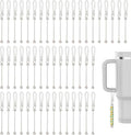 FREEBLOSS 50 Set DIY Beaded Cup Charms for Wine Glasses Party Drink Markers with Secure Clasp Personalized Decorative Mug charms
