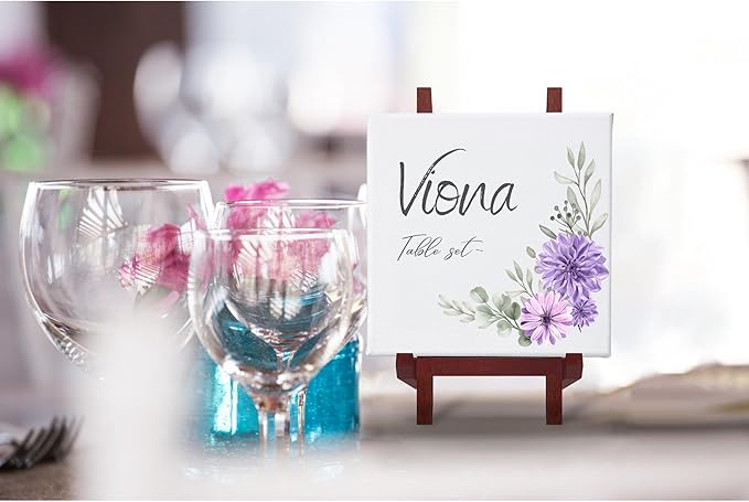 9 Inch Tabletop Easel Stand | Small Canvas Painting Display Easel Stand - Walnut | Canvas Paintings, Arts & Crafts, Frames, Wedding | Kids, Artists, Adults (4-Pack)
