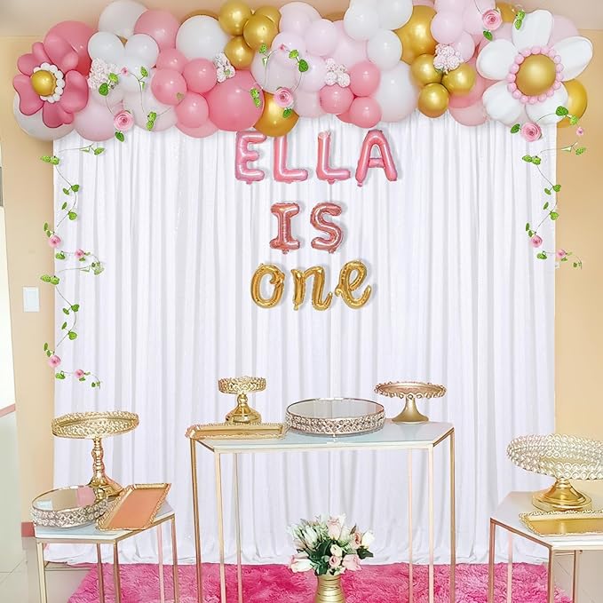 White Sequin Backdrop Curtain 7ft x 7ft Party Backdrop Curtains Sparkly Photo Backdrop for Party Wedding Birthday Wall Decoration