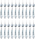 H&D HYALINE & DORA 20PCS 55mm Clear Chandelier Icicle Crystal Prisms Lamp Decoration