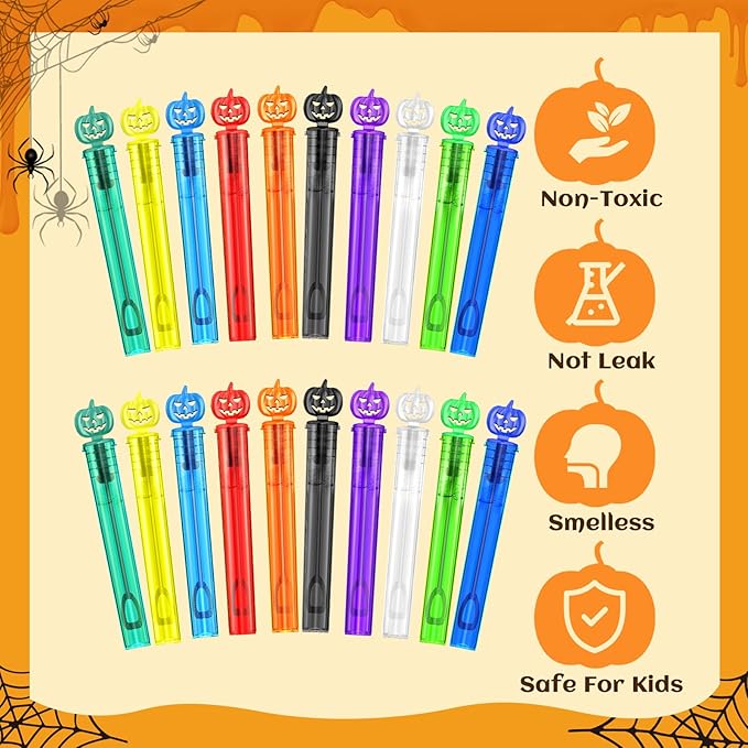 Shemira 300PCS Halloween Bubble Wands, Mini Bubbles Party Favors for Kids, Halloween Party Favors, Goodie Bag Stuffers, Classroom Prizes Gifts for Kids, Halloween Trick or Treat Toys Bulk