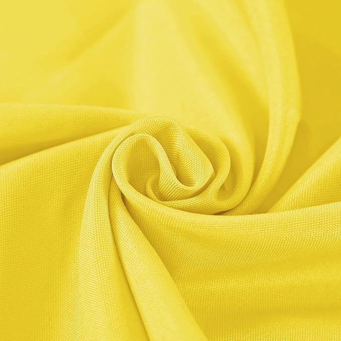Rectangle Tablecloth 60x120 inch Washable Polyester Fabric Table Cloth for Wedding Party Dining Banquet Decoration（60x120, Yellow）