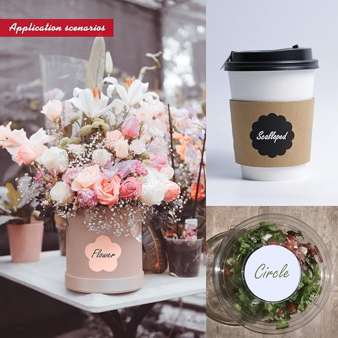 Custom Stickers - Personalized Labels, Watercolor Style, Vinyl Material, Circle & Round Shapes, 100 Labels
