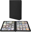 Premium 1000+ Pockets Trading Card Binder, 16-Pocket Ringless Side-Loading Album for TCG, MTG, Lorcana, Sports & Standard-Size Cards (Black2)