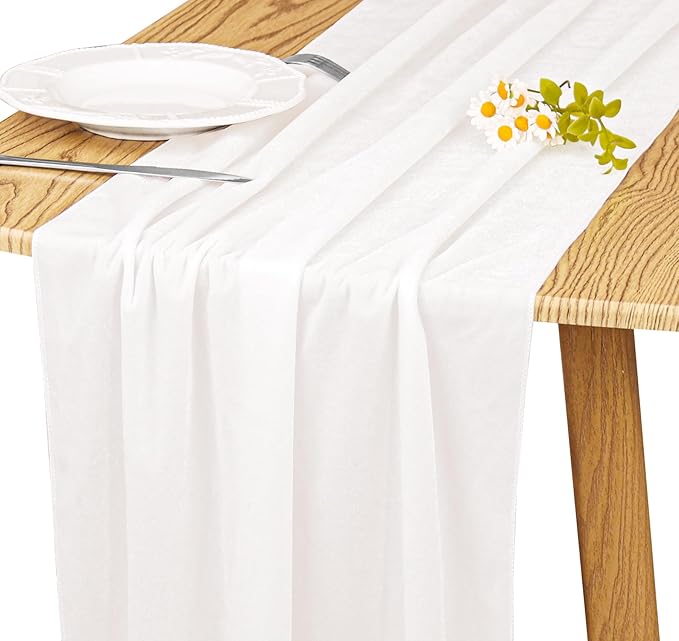 Velvet Table Runner 20 x 120 Inches 10ft Luxurious Thick Soft Velvet Christmas Thanksgiving Wedding Reception Table Runner for Party Reception Decorations(Ivory, 1 Pack)