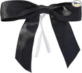 Juvale Gift Bows with Twist Ties - Mini Bows for Crafts & Wrapping - Pre-Tied Satin Polyester Ribbon for Treat Bags & Balloons - 3-Inch, Black, 100 Pack