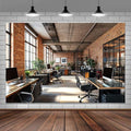 9X6ft Office Video Photo Backdrop Photography Background for Recording Conference, Zoom Home Podcast Backdrops Photo Booth Prop Decorations Wall Decor Tablecloth