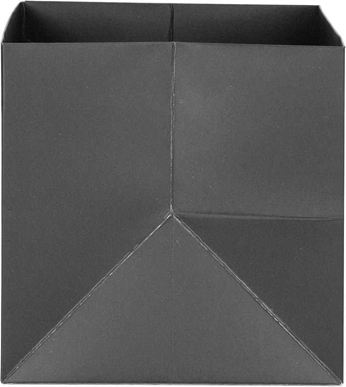 Black Paper Gift Bag 10 in Paper Gift Box Square Bottom Kraft Paper Bags with Handles for Wedding Baby Shower Birthday Party (Black, 10 x 10 x 10 in, 10 CT)
