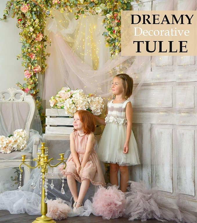 Red Tulle Fabric Roll, 54" x 40 Yards (120FT) Tulle for Christmas Decorations Gift Wrapping Wedding DIY Tutu Party Backdrop Baby Shower Table Skirts